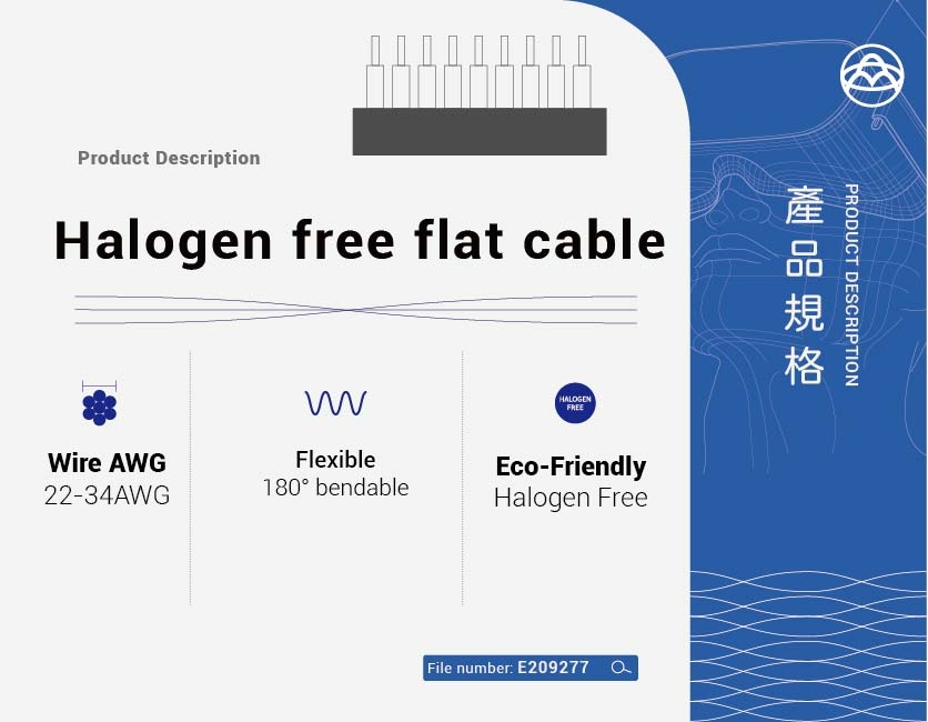 Halogen free flat cables