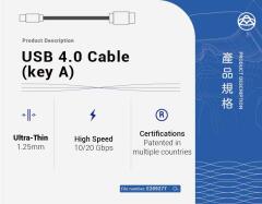USB 4.0 Cable (key A)